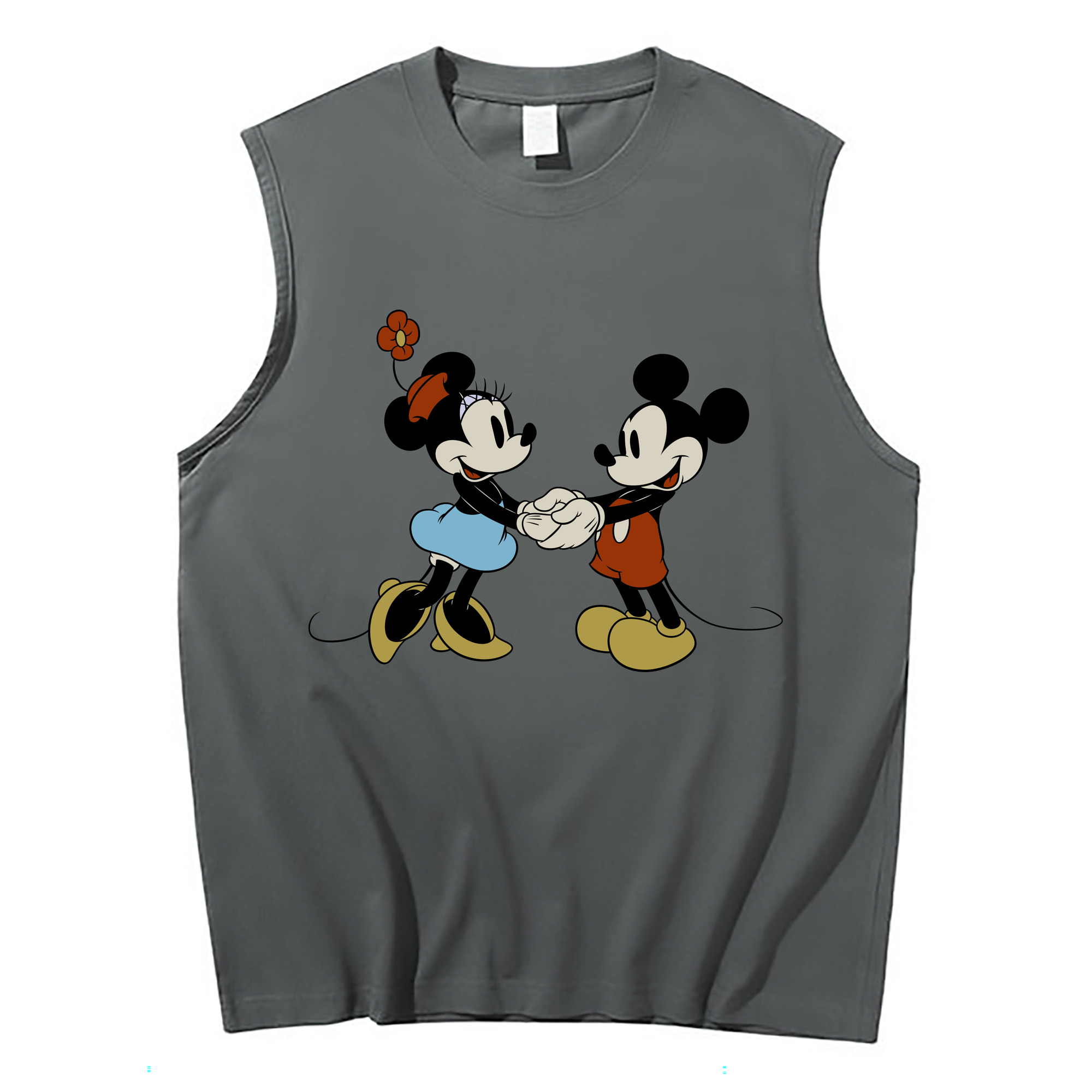 ミッキーマウス Mickey Mouse コットン100％タンクトップ（フロントプリント）